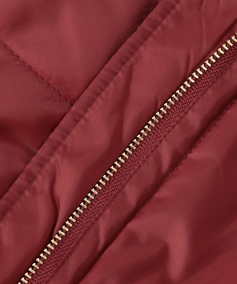 自由区 L 【洗える】ブライトキルト フード付きコート 