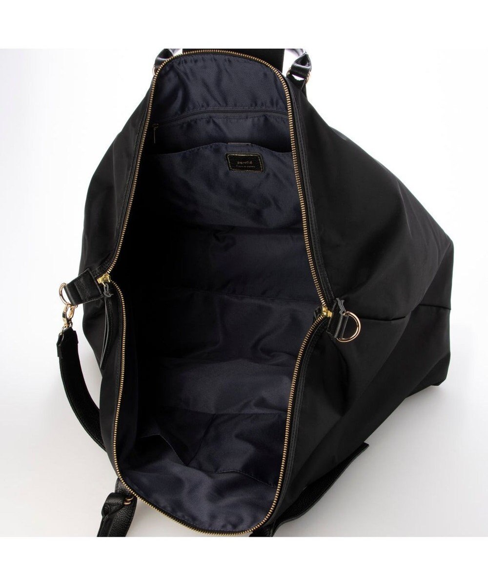 UNBILLION ペルケ perche / ナイロン×牛革かぶせジェムストーン2wayボストンバッグ 