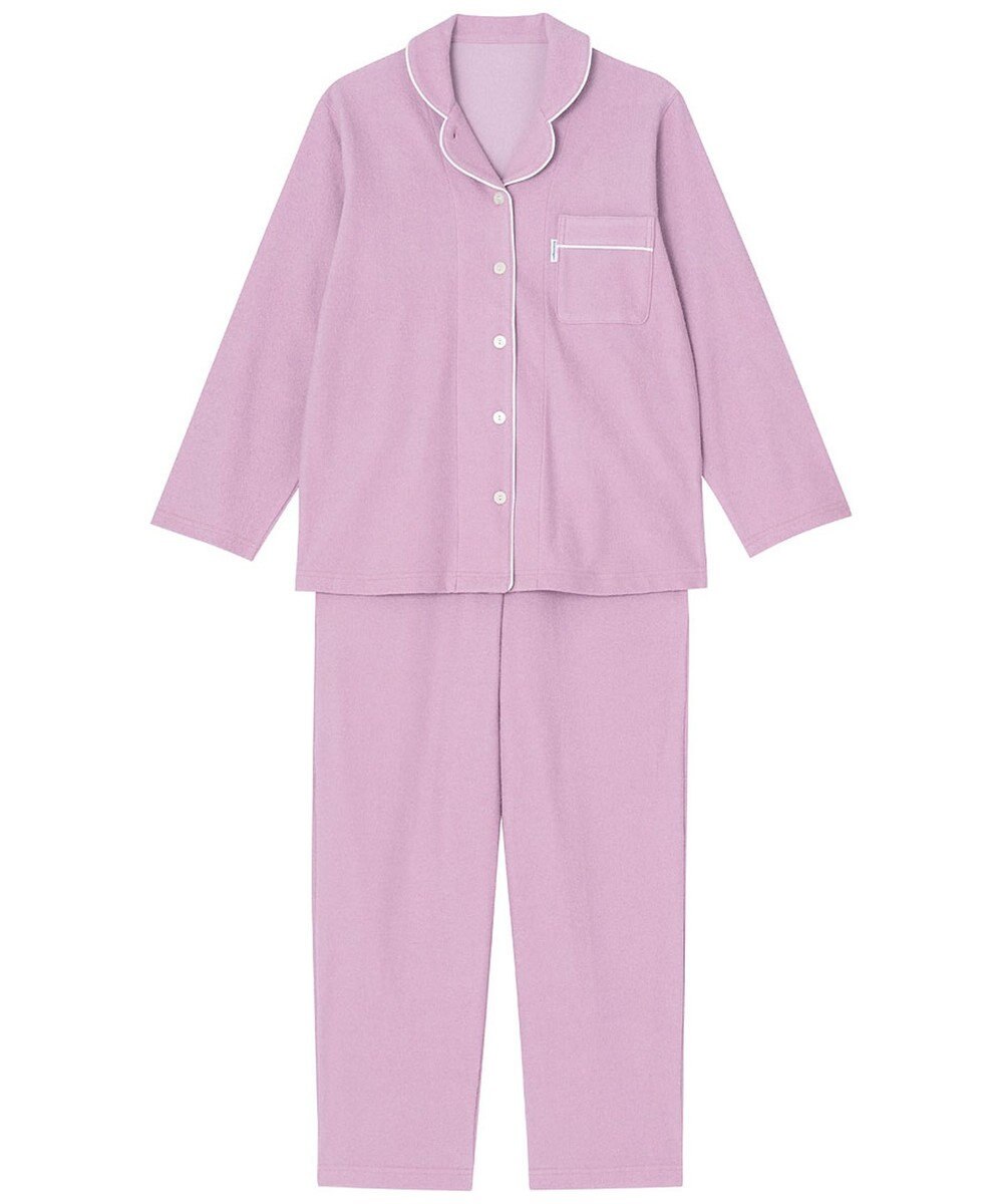 ワコール／睡眠科学 【パジャマ】　長袖　長ズボン　綿混　パイル素材　睡眠科学／ワコール　YDX532 