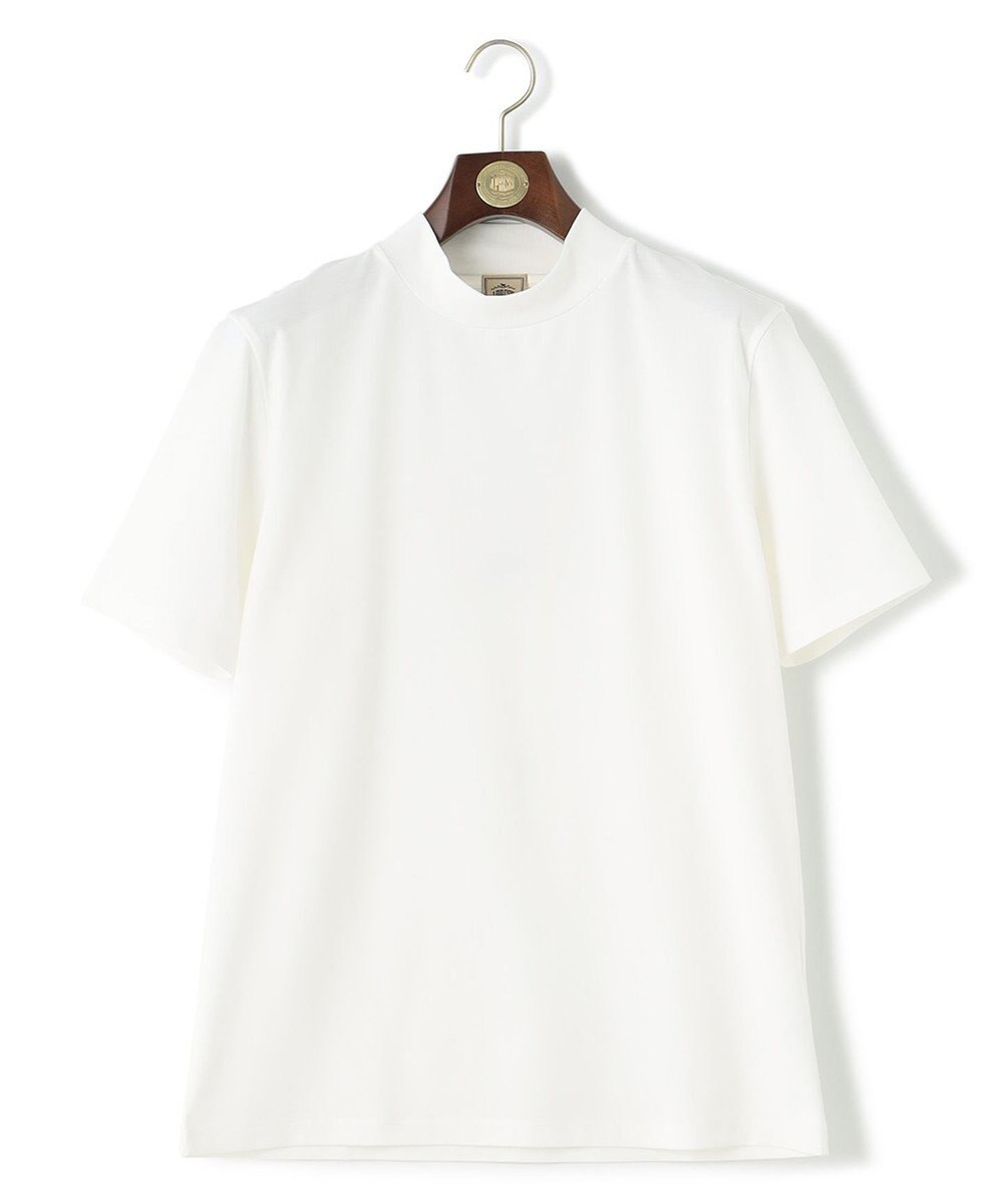 J.PRESS MEN シルクのような光沢感の上品Tシャツ【UVカット / 接触冷感 / 吸水速乾】【J.PRESS PREMIUM JERSEY】ポンチモックネック Tシャツ 