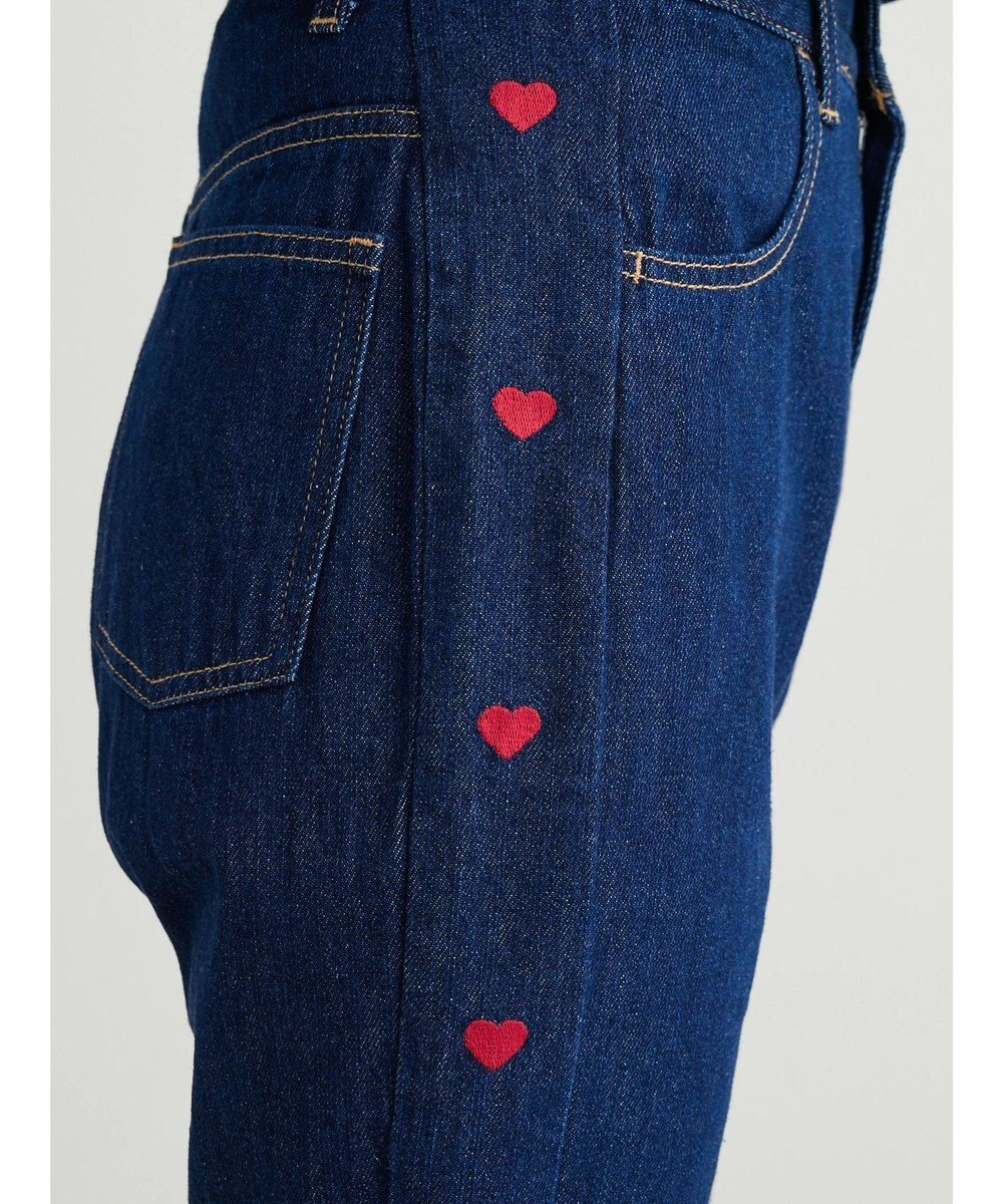 Green Parks ・Ｄｏｕｂｌｅ　Ｆｌａｇｓ　ハート刺繍フレアデニム 