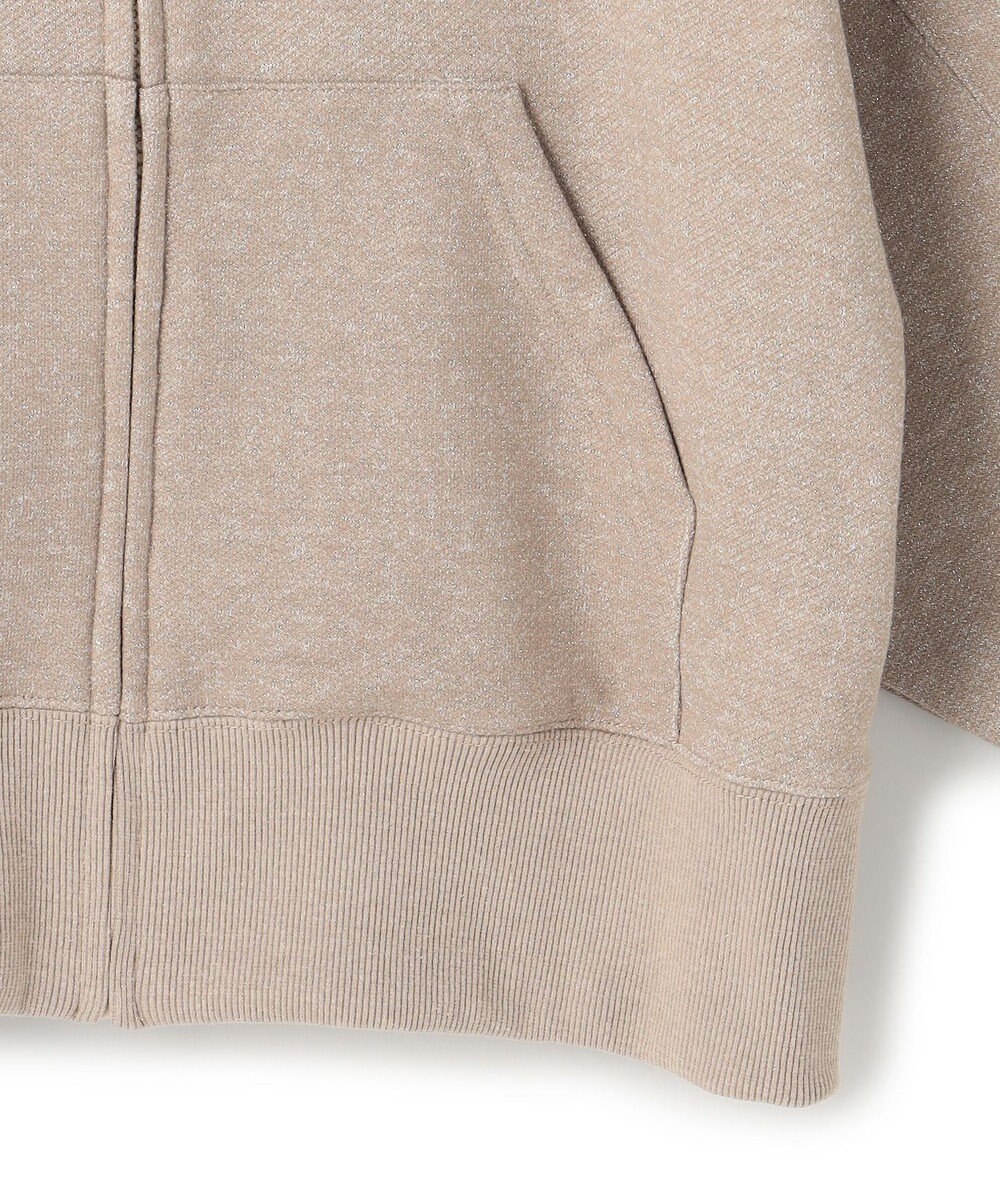 J.PRESS YORK STREET 【WOMEN】ラメ裏毛ジップアップ フーディ 