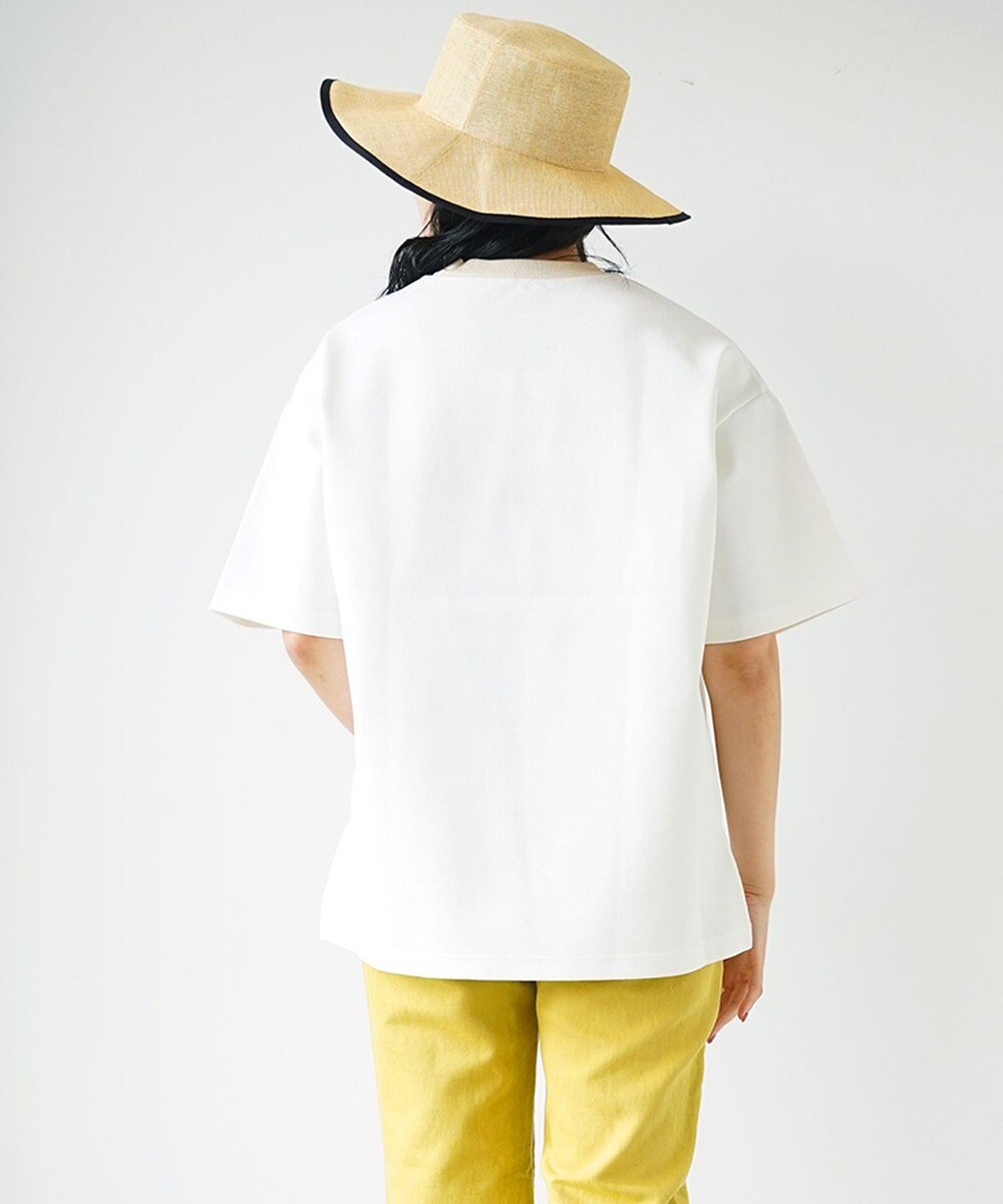 WHITE MAILS 【UNISEX】PAPER DOUBLE JERSEY OVERSIZED T-シャツ 