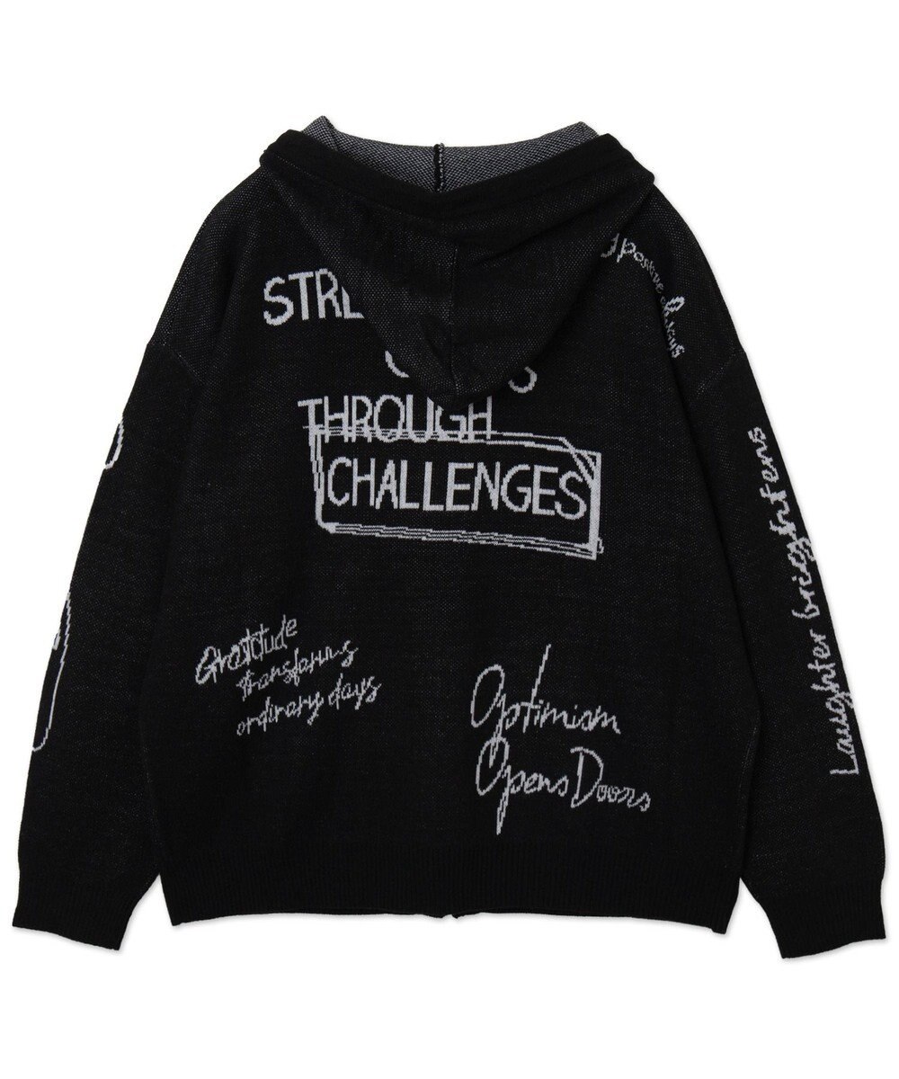 WEGO 【ユニセックス着用ITEM】ジャガードロゴジップパーカー 