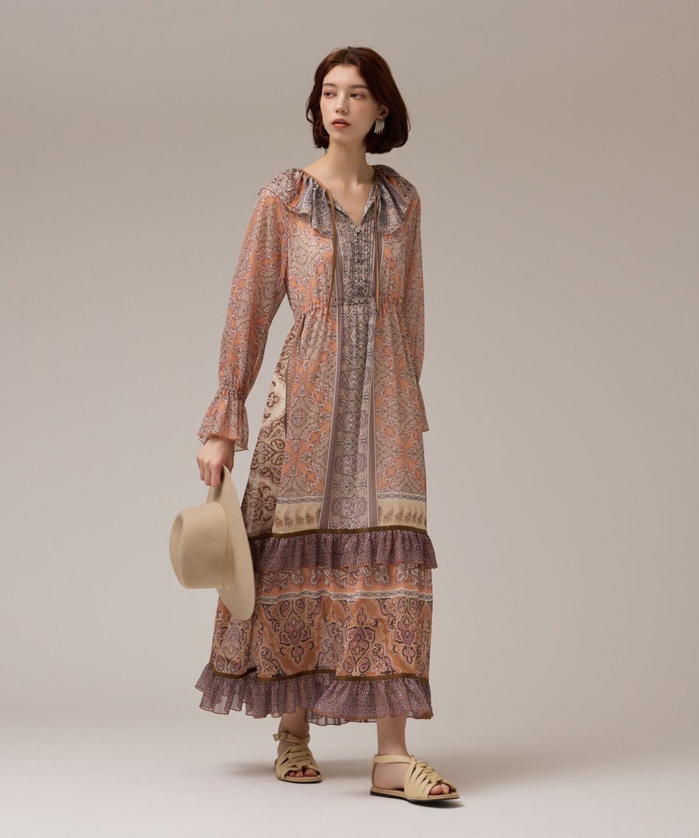 GRACE CONTINENTAL ペイズリープリントドレス 