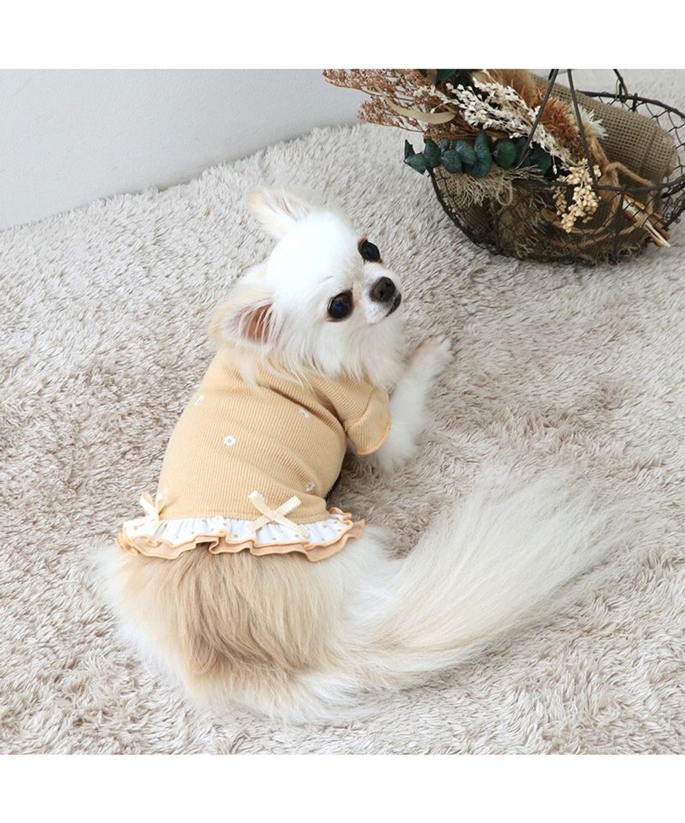 PET PARADISE ペットパラダイス ペティヒートプレミアム  Tシャツ《花刺繍柄》 小型犬 