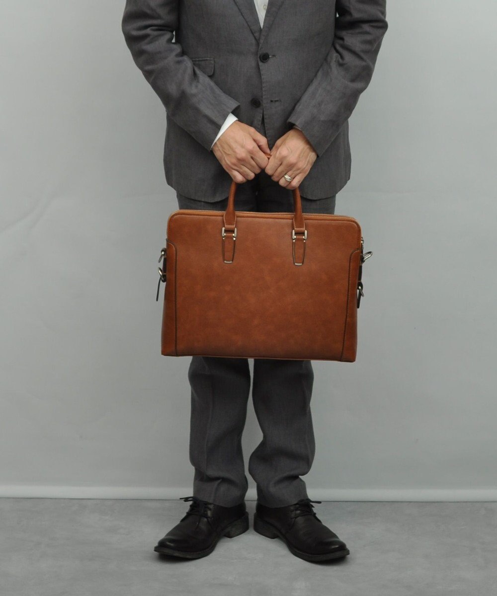 UNBILLION Otias アンティーク仕上げ合皮ブリーフバッグ 