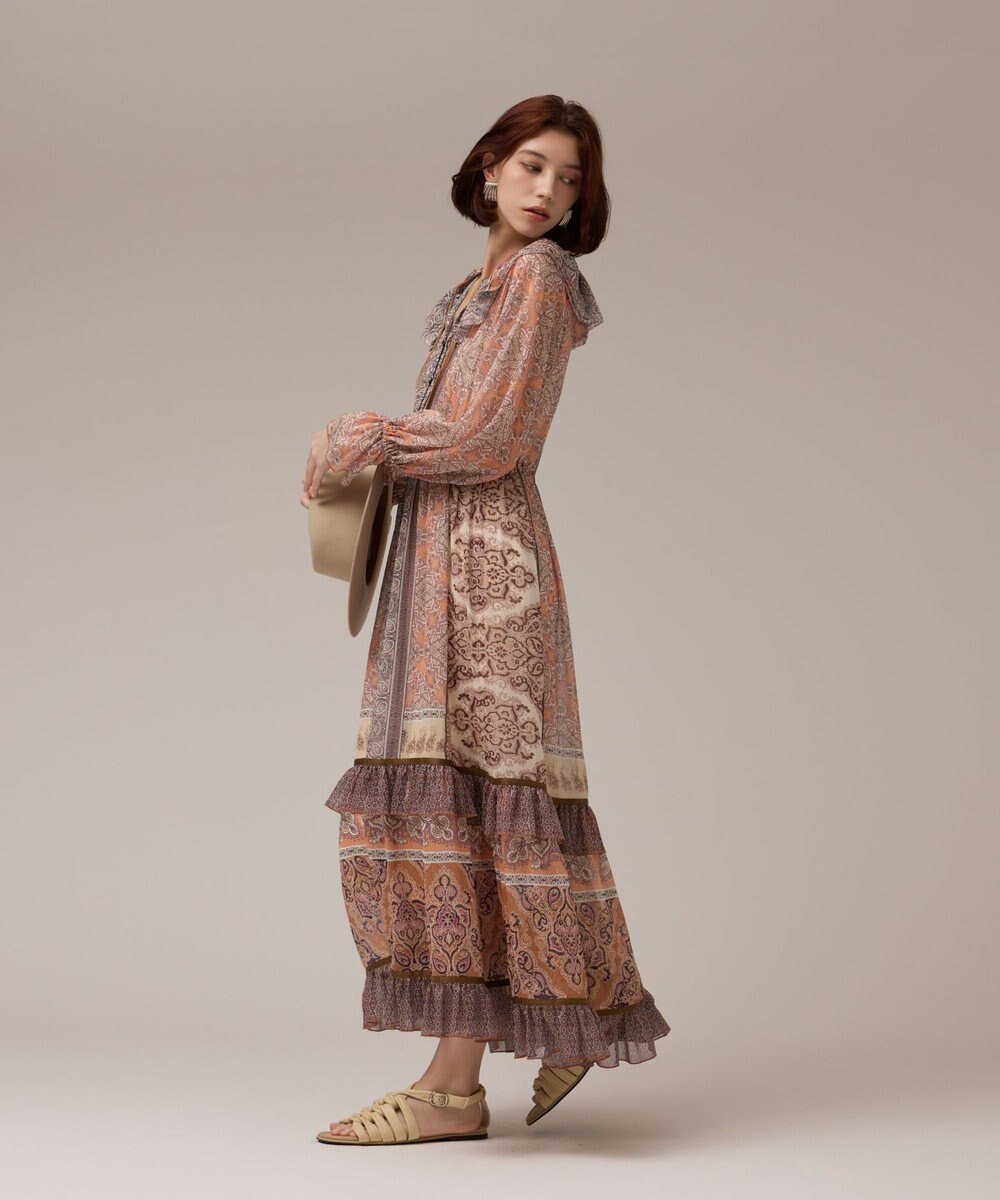 GRACE CONTINENTAL ペイズリープリントドレス 