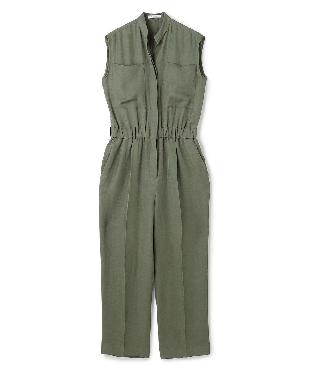 BEIGE， 【洗える】BERNARD / リネンノースリーブオールインワン 