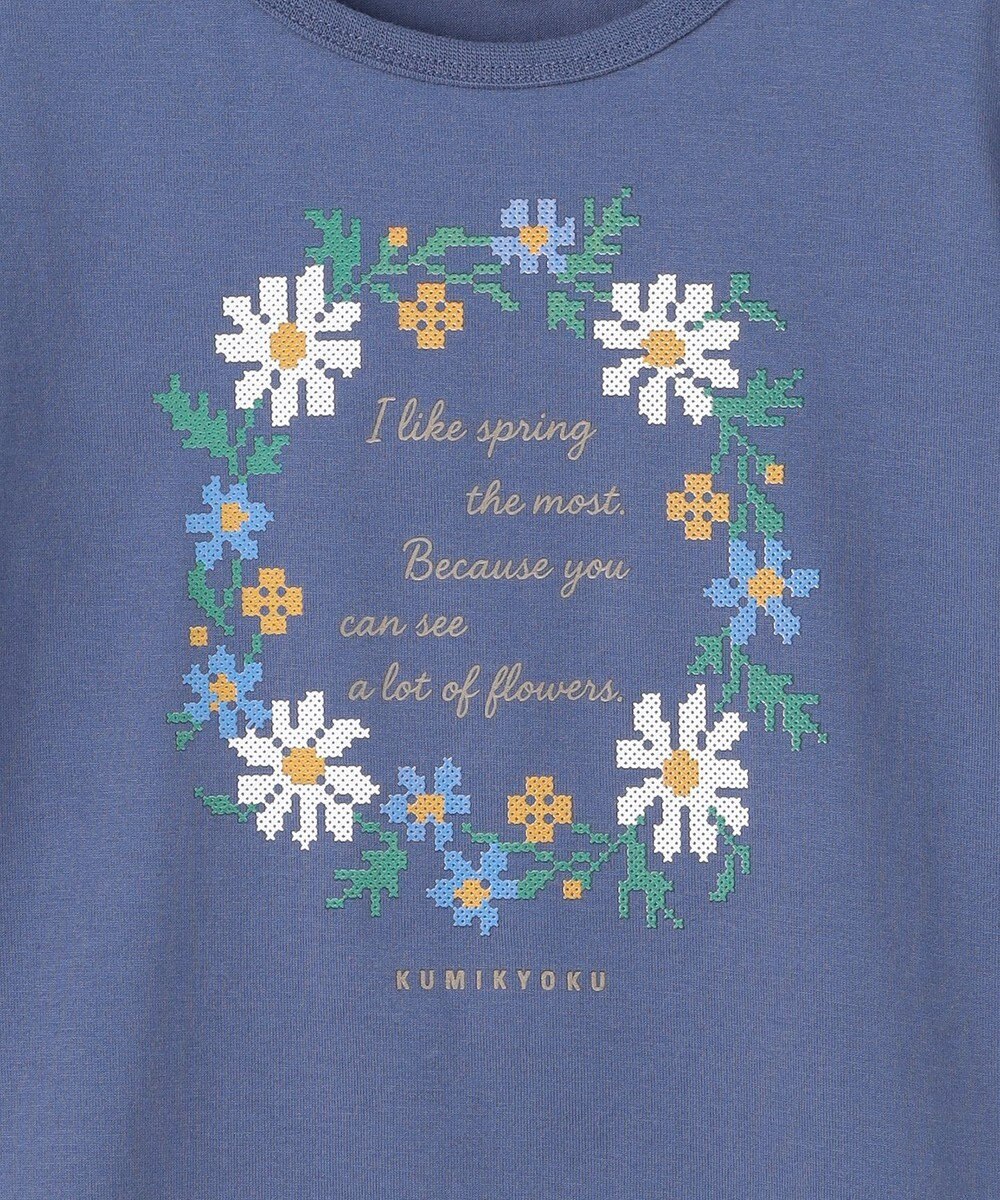 組曲 KIDS  【110-140㎝】 フラワーリースTeeシャツ 