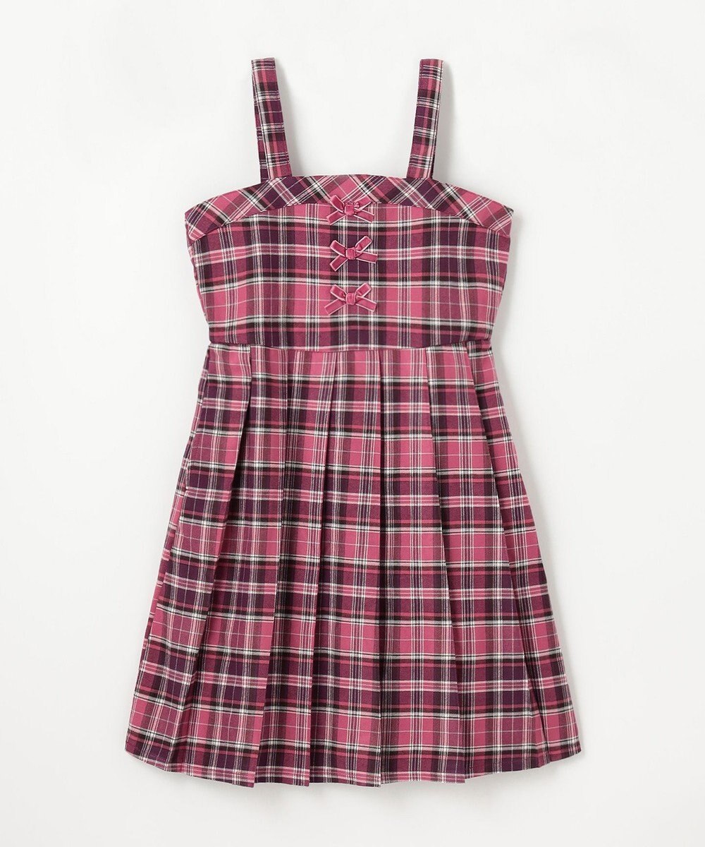 ANY KIDS チェックプリーツジャンパースカート 