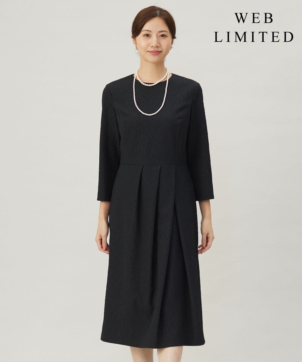 J.PRESS LADIES 【WEB限定】POP UPジャカード ワンピース 