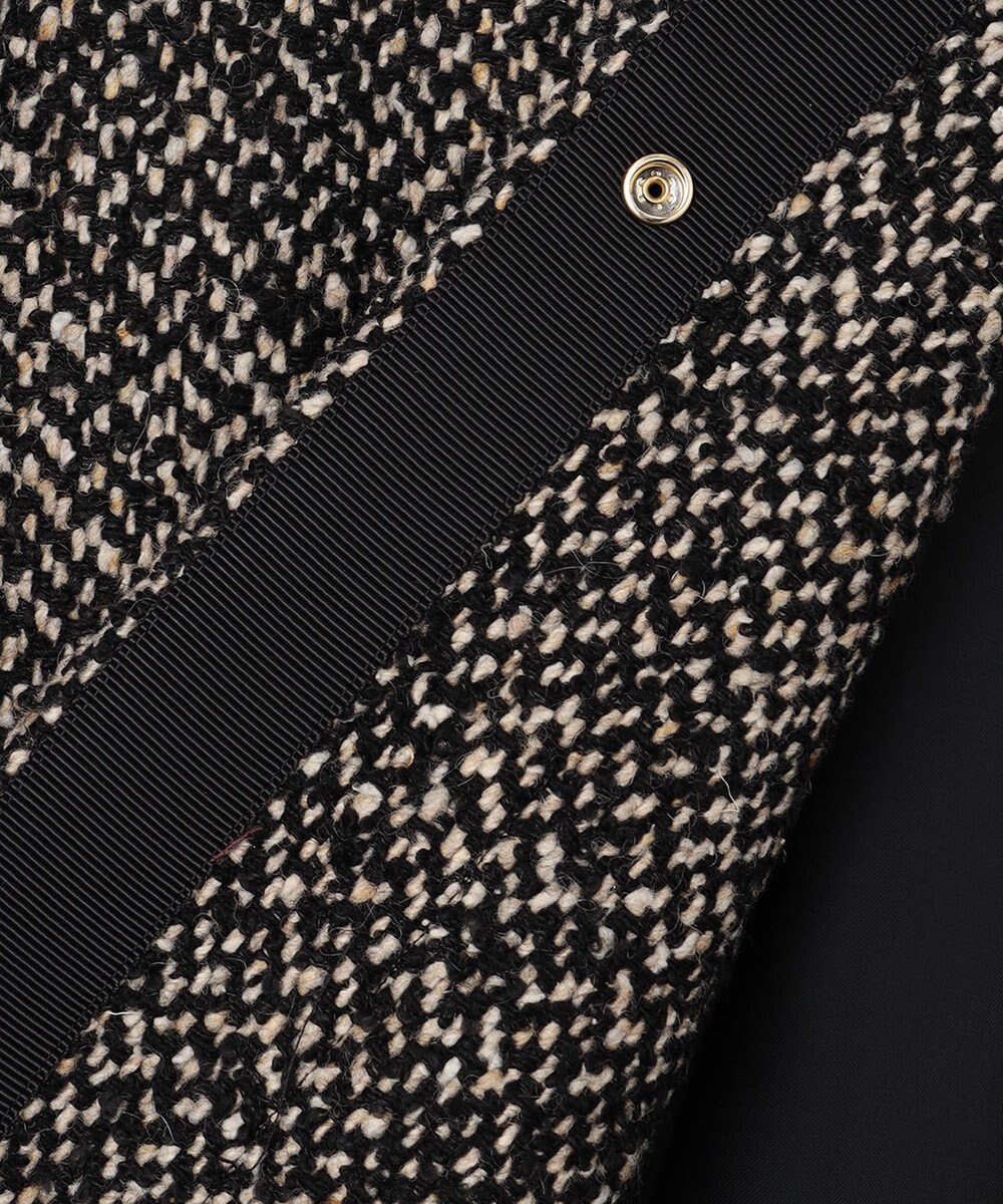 自由区 MANTECOツイード コクーンシルエットコート 