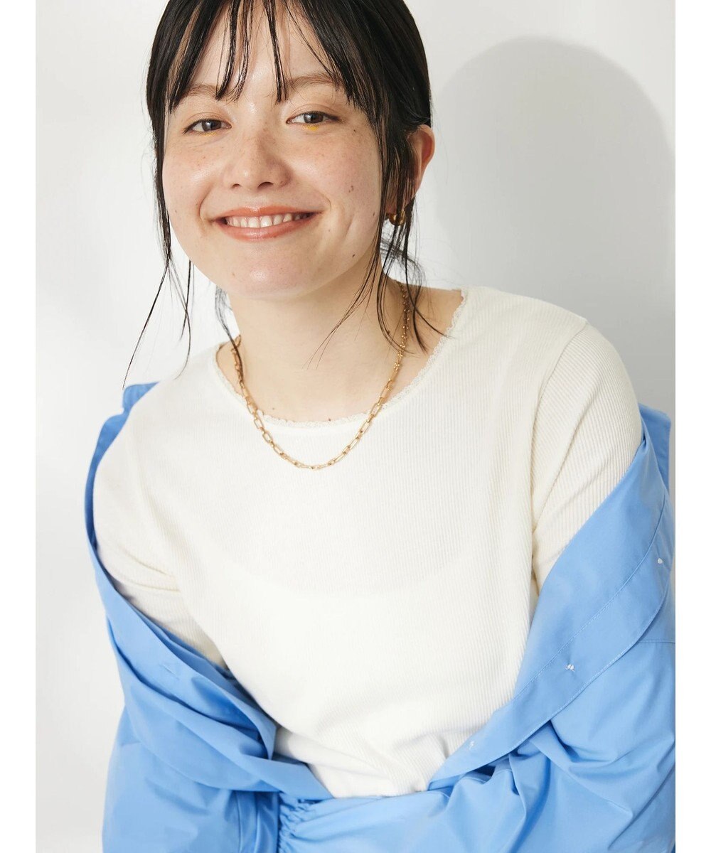 CRAFT STANDARD BOUTIQUE フリルテープリブカットプルオーバー 