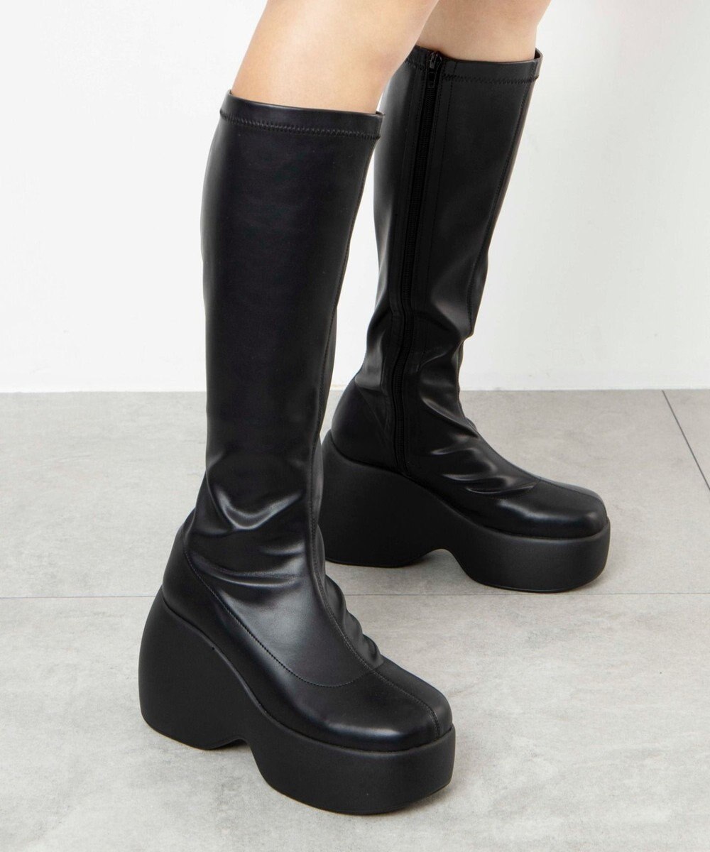 WEGO 厚底ウェッジソールロングブーツ 