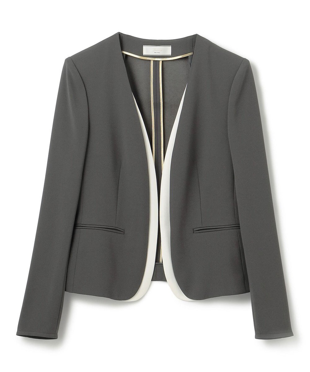 BEIGE， 【L-size】CINDY / ダブルカラージャケット 