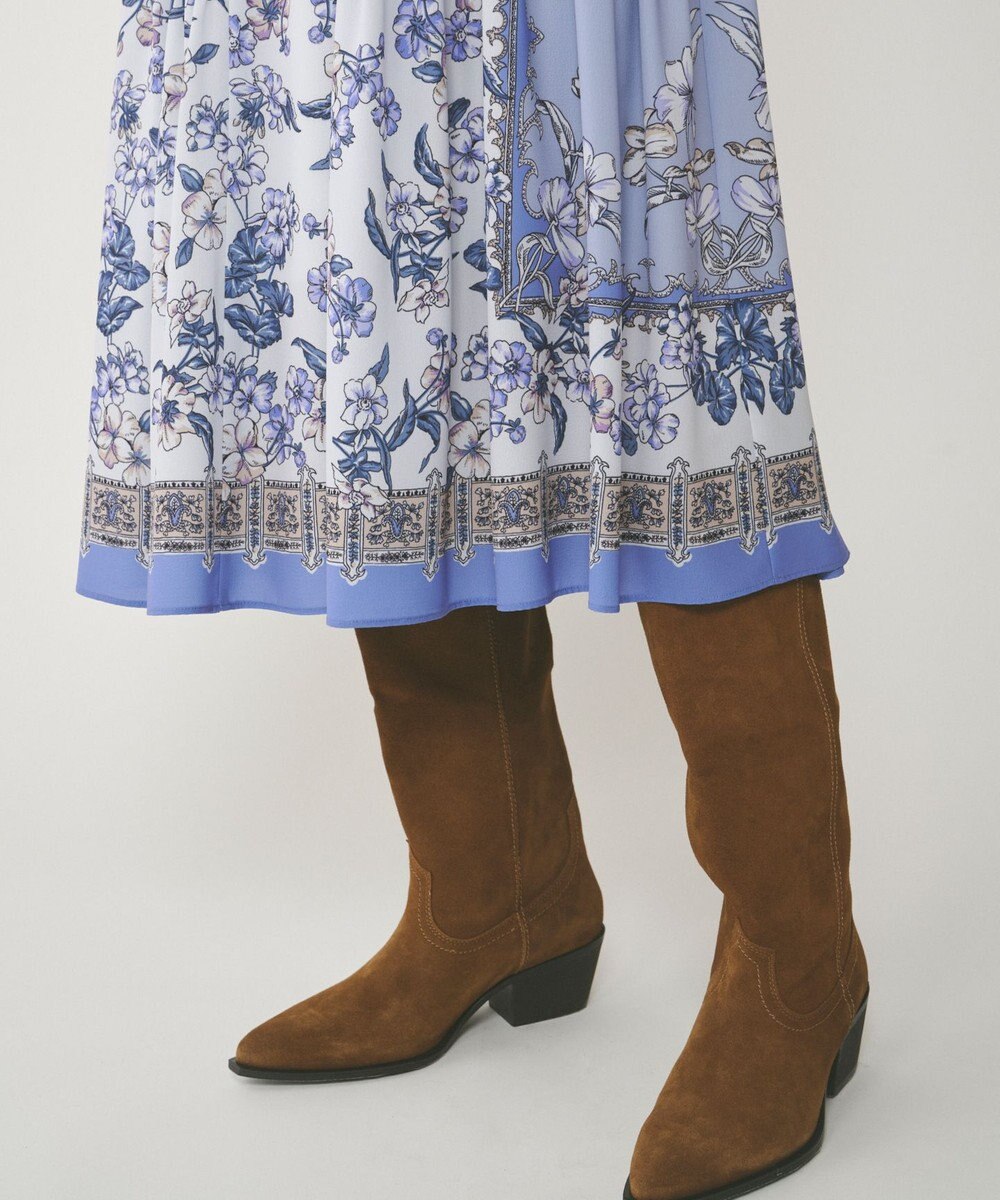 GRACE CONTINENTAL フラワーパネルプリントワンピース 