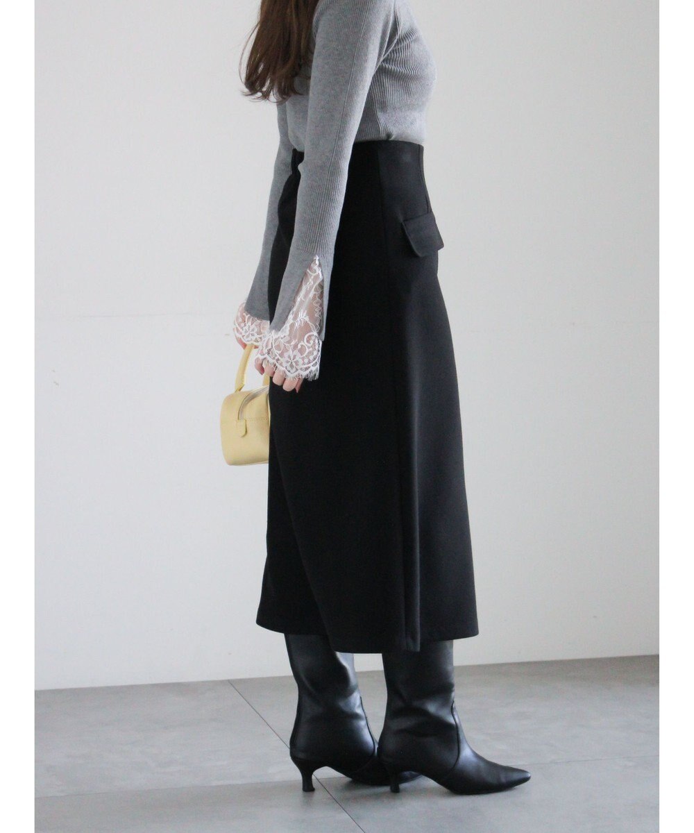 Te chichi メルトンジャージートラペーズスカート 