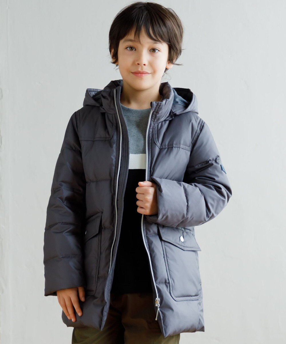 J.PRESS KIDS 【110-130cm】【撥水】50Dタフタ ダウンコート 