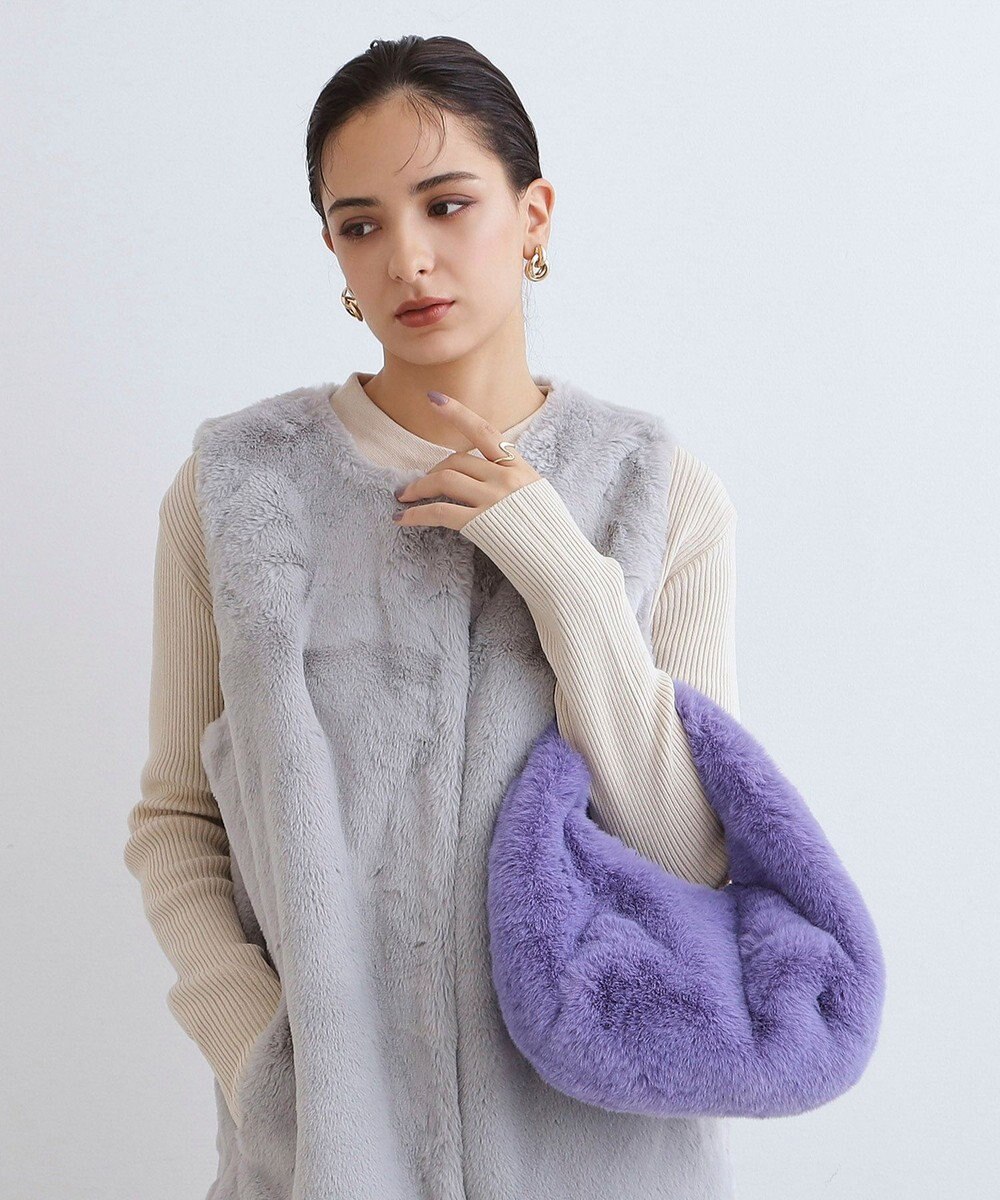 MOONBAT Faviora Faux Fur フェイクファー ワンハンドルバッグ ／ファーバッグ 