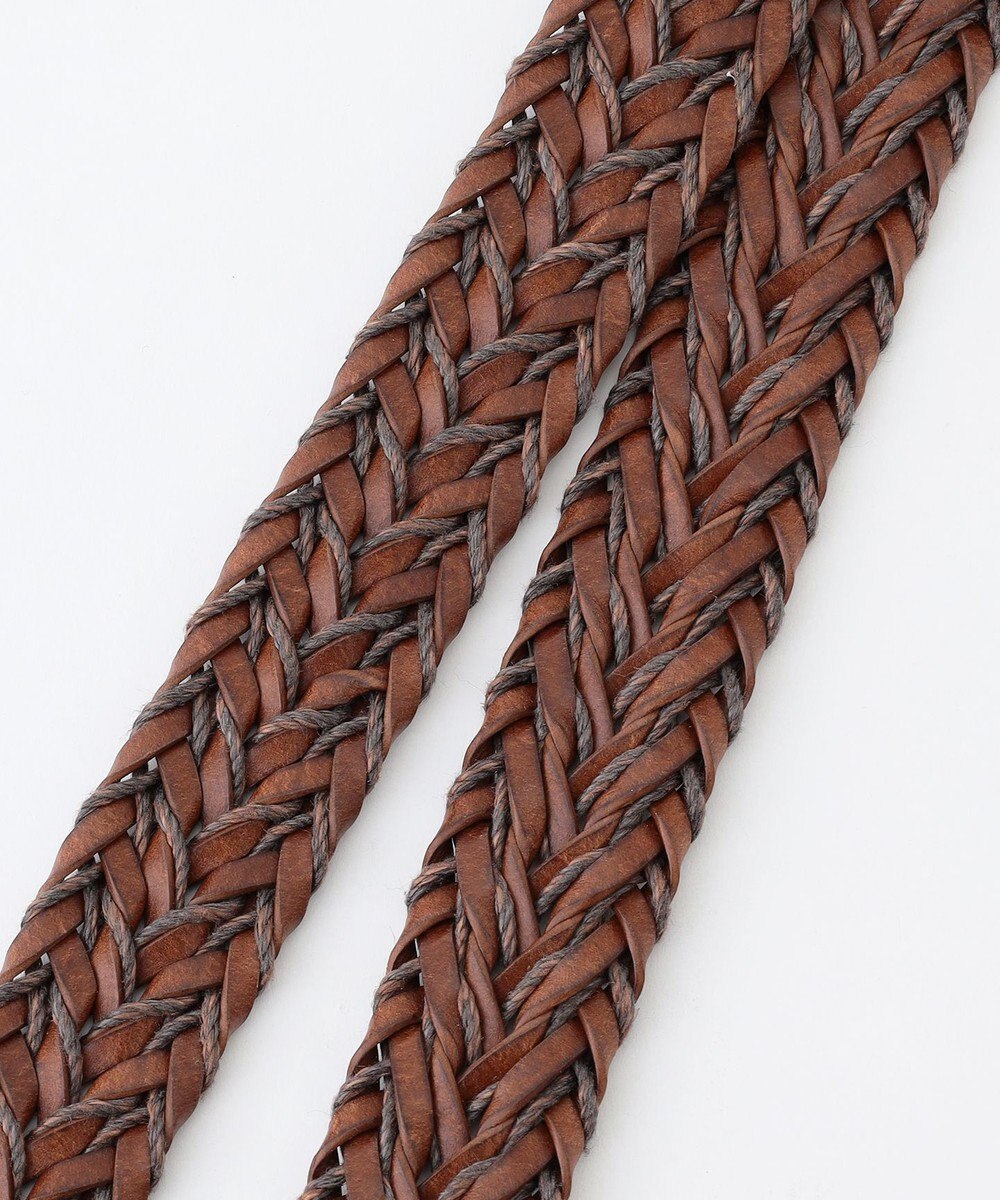 JOSEPH ABBOUD 【イタリア素材/日本製】ヴィンテージライクブレイドレザー ベルト 