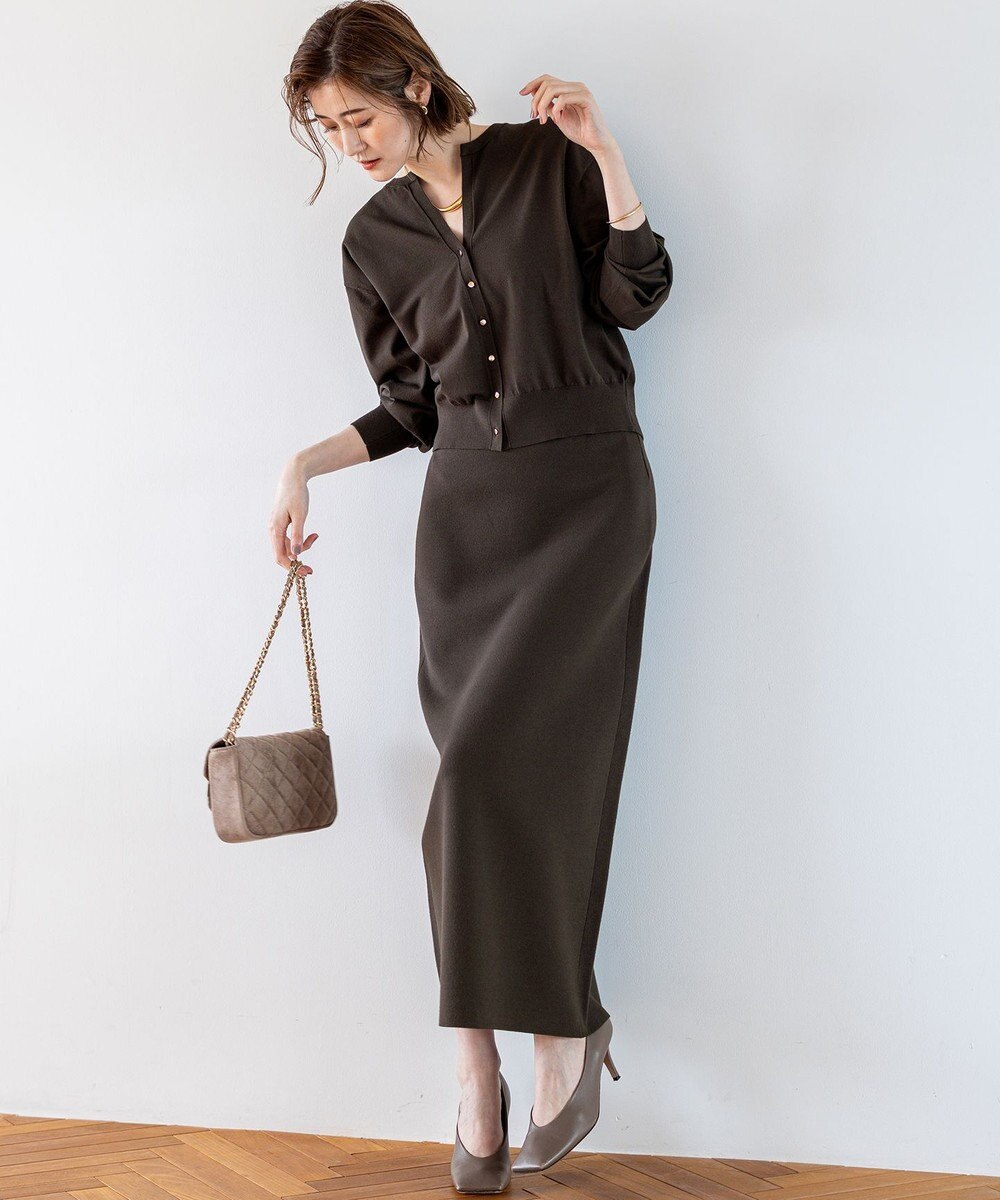 23区 【洗える/吊り干しOK】ヴィスコースストレッチ タイトスカート 