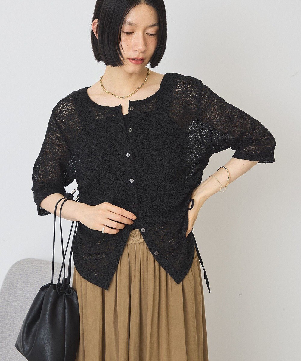 AMERICAN HOLIC レース5分袖カーディガン 