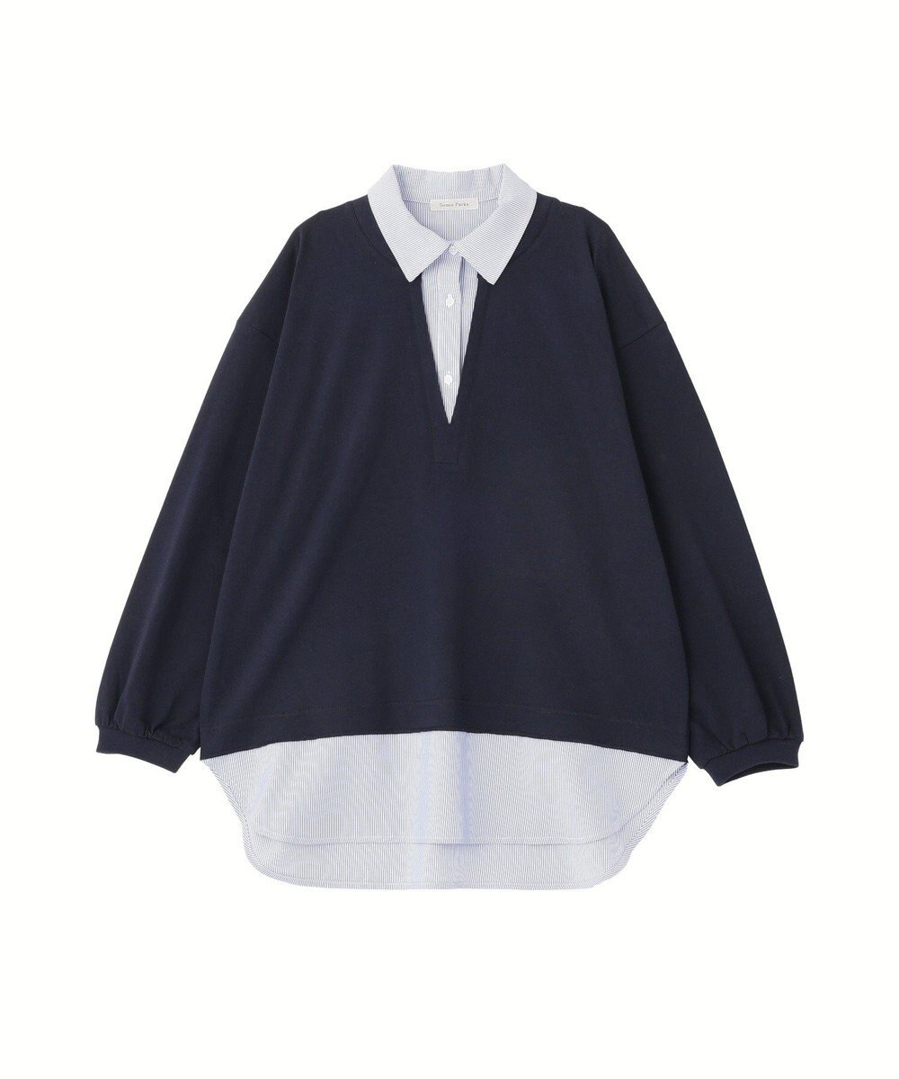 Green Parks 衿レイヤードッキングチュニック 