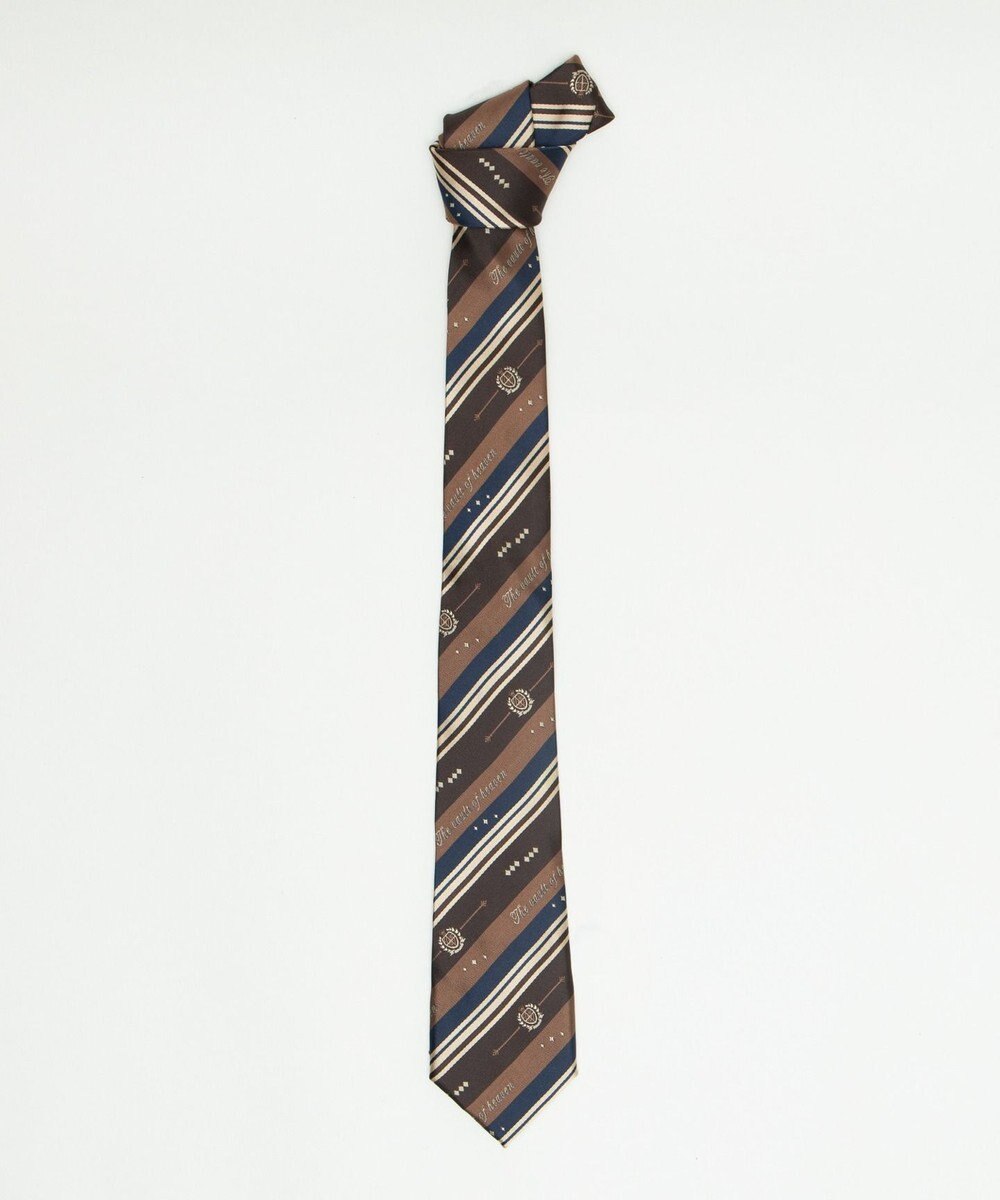 WEGO エンブレムストライプネクタイ 