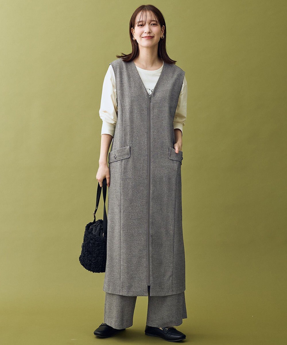 ANY 【2WAY/セットアップ可】ライトツイードジャンパースカート 