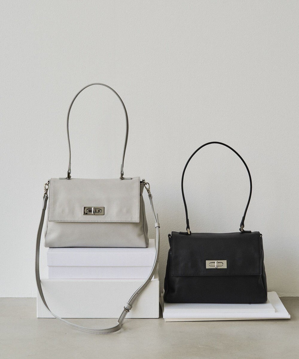 russet ソフトレザーフラップミニトートバッグ(CE-1674) 