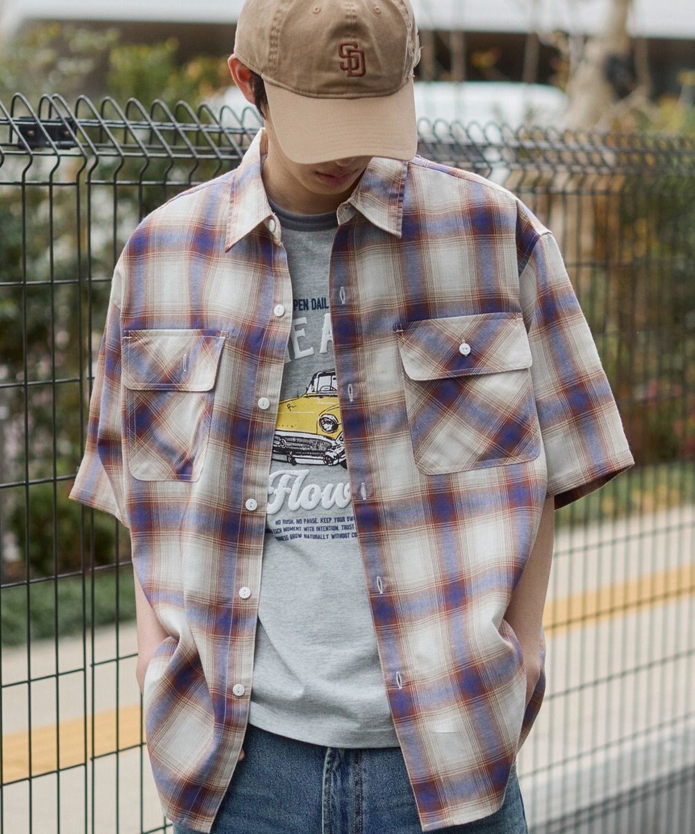 WEGO オンブレチェックシャツ（SS） 