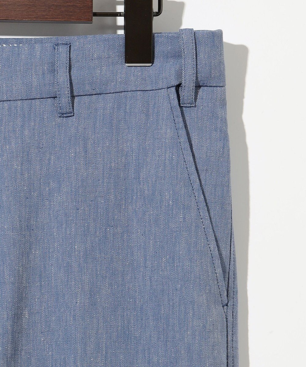 JOSEPH ABBOUD 【キングサイズ・ウエストも伸びる/清涼/ストレッチ】ストレッチリネンシャンブレーパンツ 