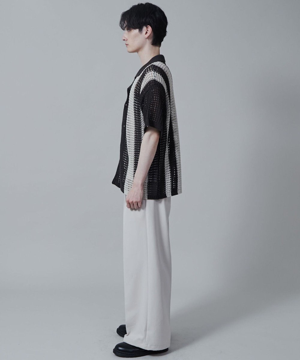 WEGO マルチストライプニットシャツ（S） 