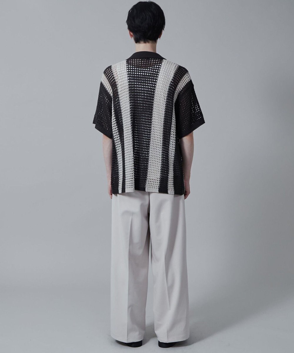 WEGO マルチストライプニットシャツ（S） 