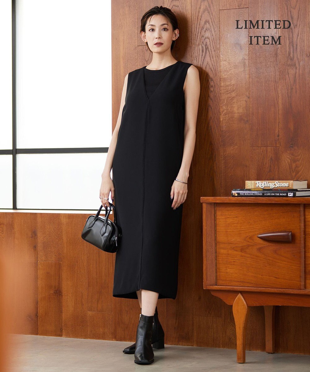 ICB 【WEB限定・洗える】 ライトダブルクロス ジャンパースカート ワンピース 