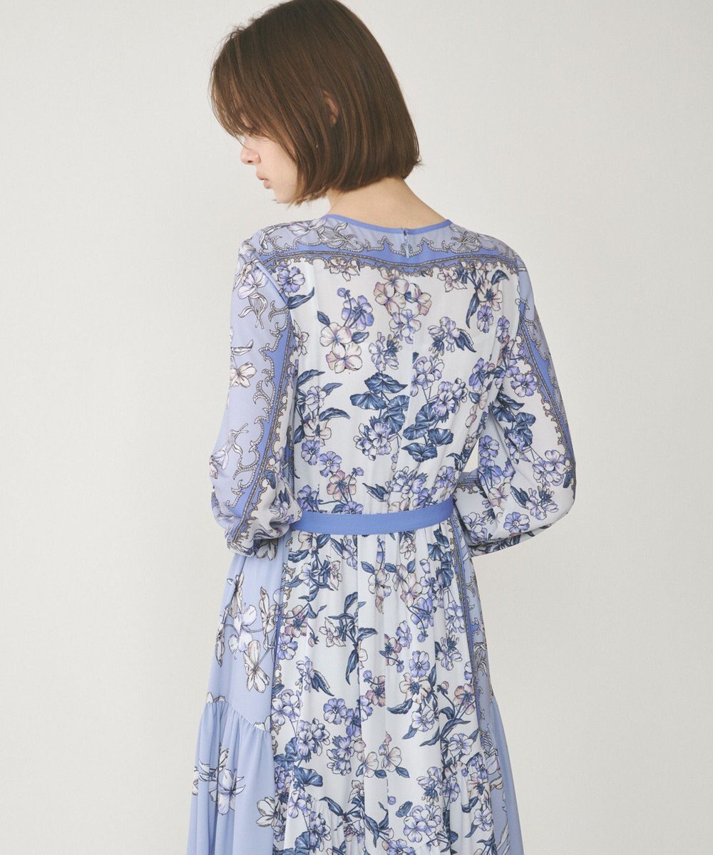 GRACE CONTINENTAL フラワーパネルプリントワンピース 