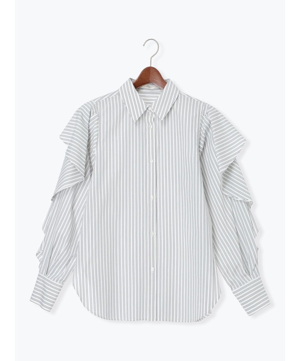 Te chichi 【泉 里香さん着用・Oggi.jp10/23掲載】ラッフルスリーブシャツ 