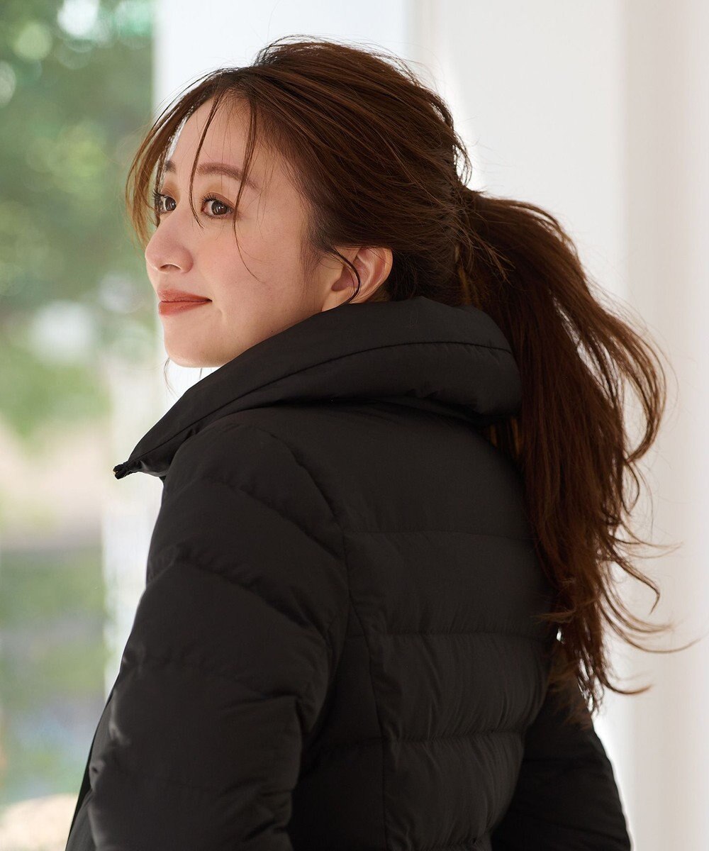 ANY 【洗濯機可能/羽毛100%使用/撥水/フード取り外し可能】楽映えリッチミドル丈ダウン 