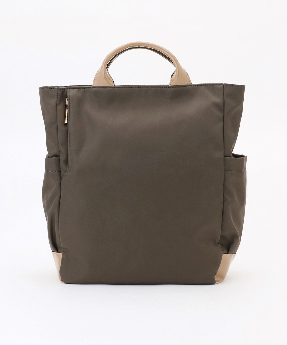 LA BAGAGERIE ツイルナイロン×エナメル リュックサック 