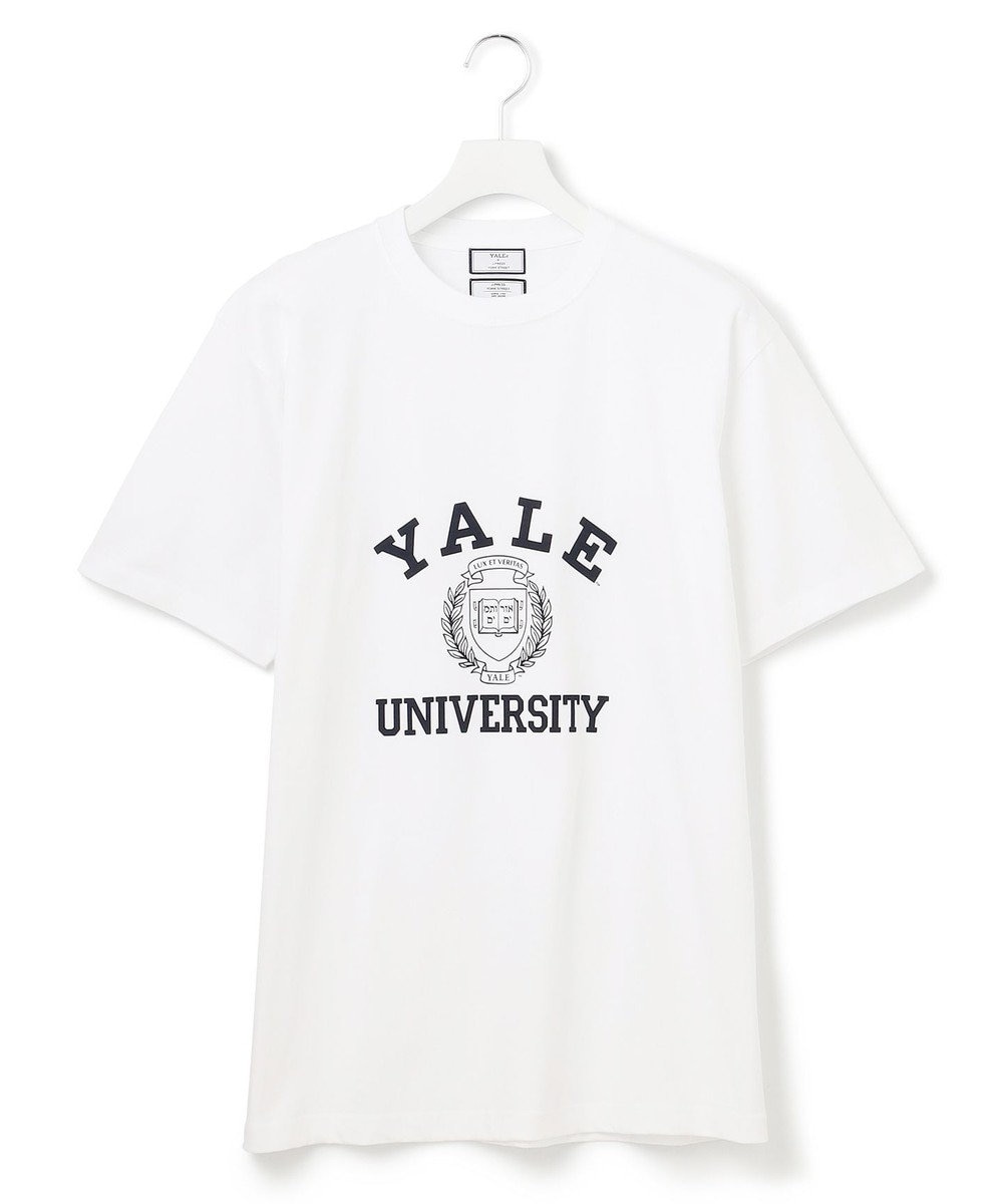 J.PRESS YORK STREET 【UNISEX】YALE×YORK STREET スクールエンブレム Tシャツ ホワイト系