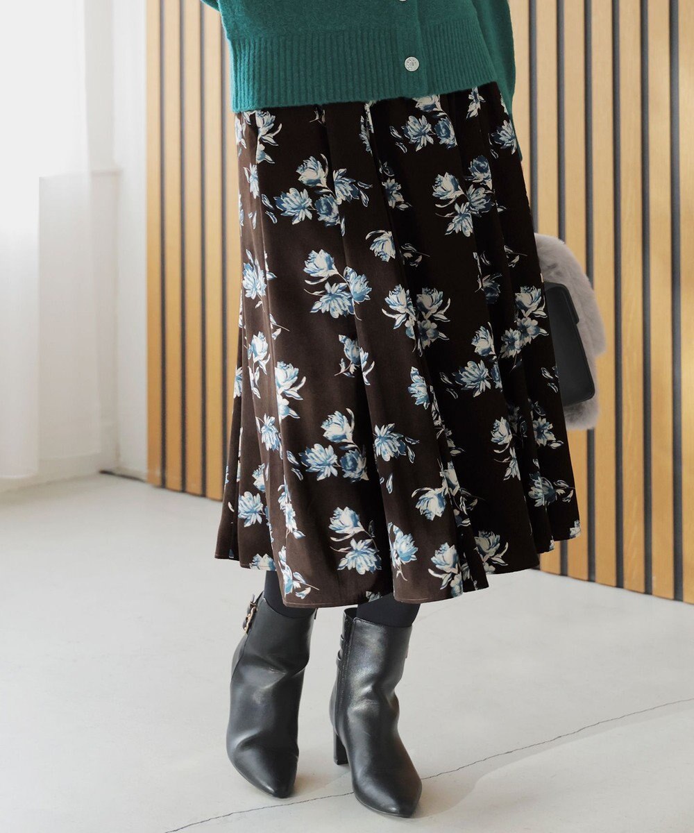 ANY SIS フラワータック スカート 