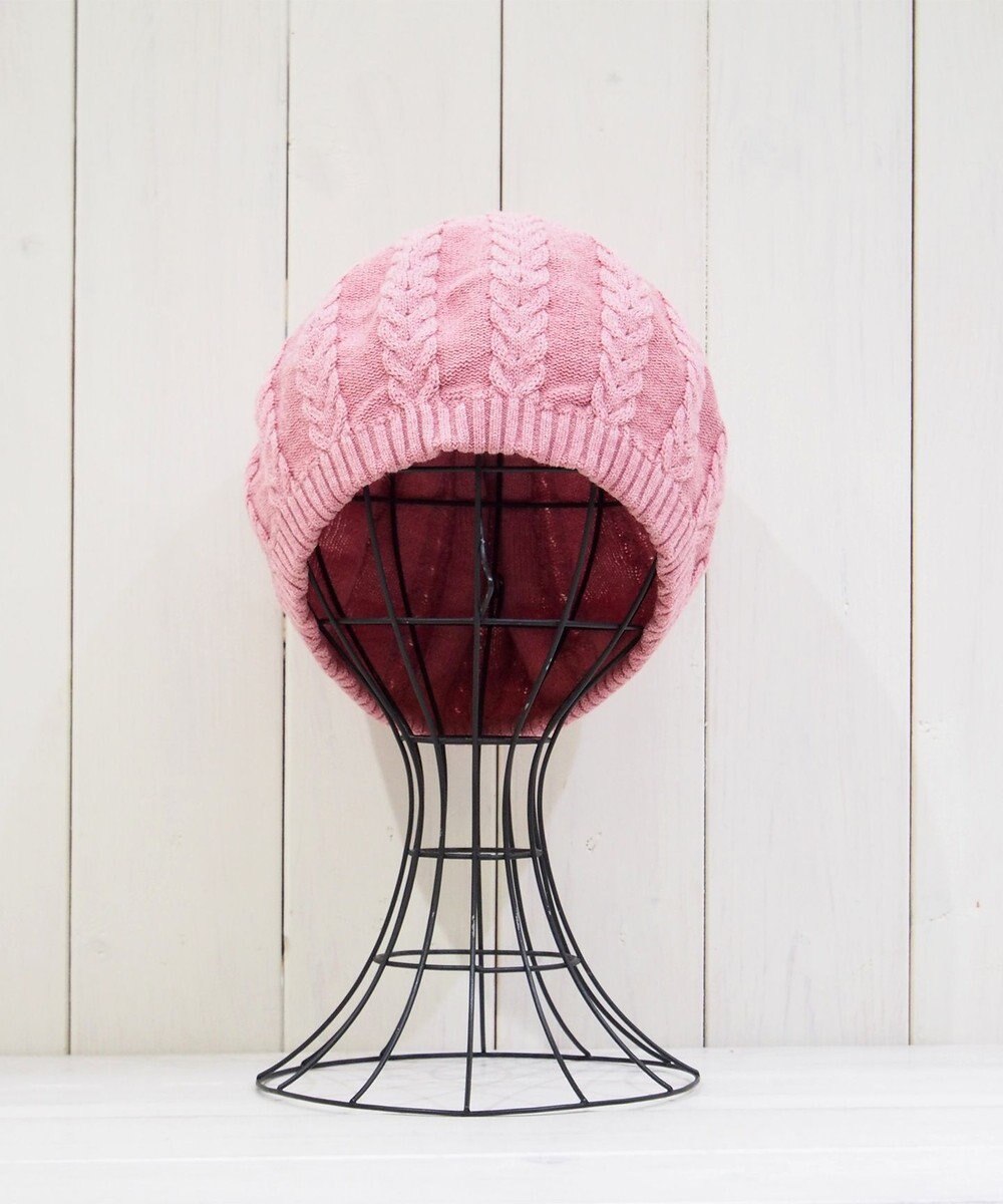 石田製帽 オーガニックコットン アラン編みベレー 