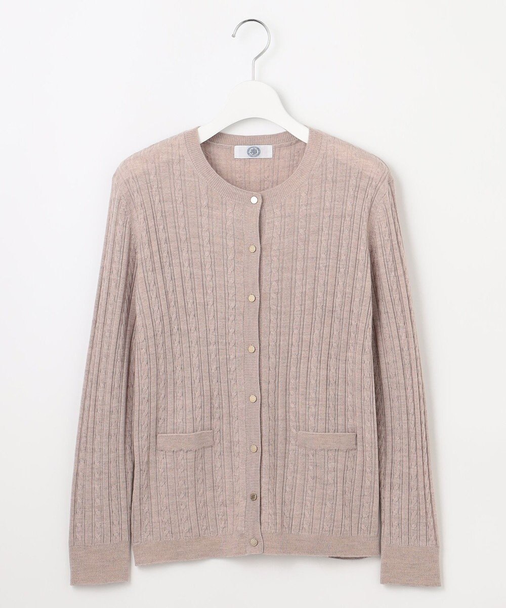 J.PRESS LADIES 【洗える】KNIT BASIC クルーネック カーディガン 