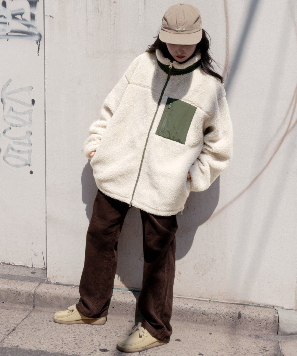 WEGO 【ユニセックス着用ITEM/ウエストゴム/SMLサイズ展開】コーデュロイイージーストレートパンツ 