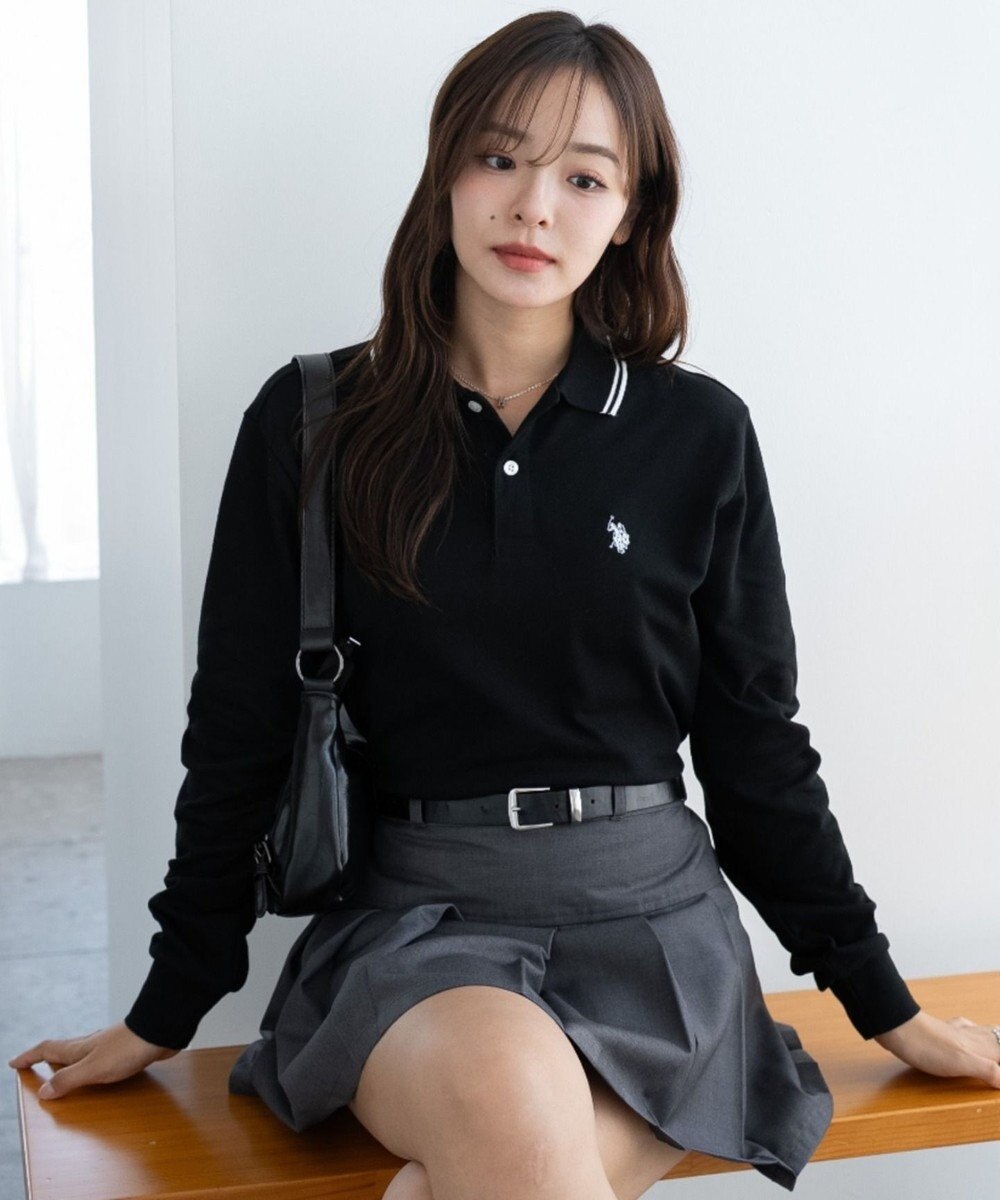 WEGO 【25年秋冬新作/ユニセックスITEM/SMLサイズ展開】別注USPOLOラインポロシャツ（長袖） 