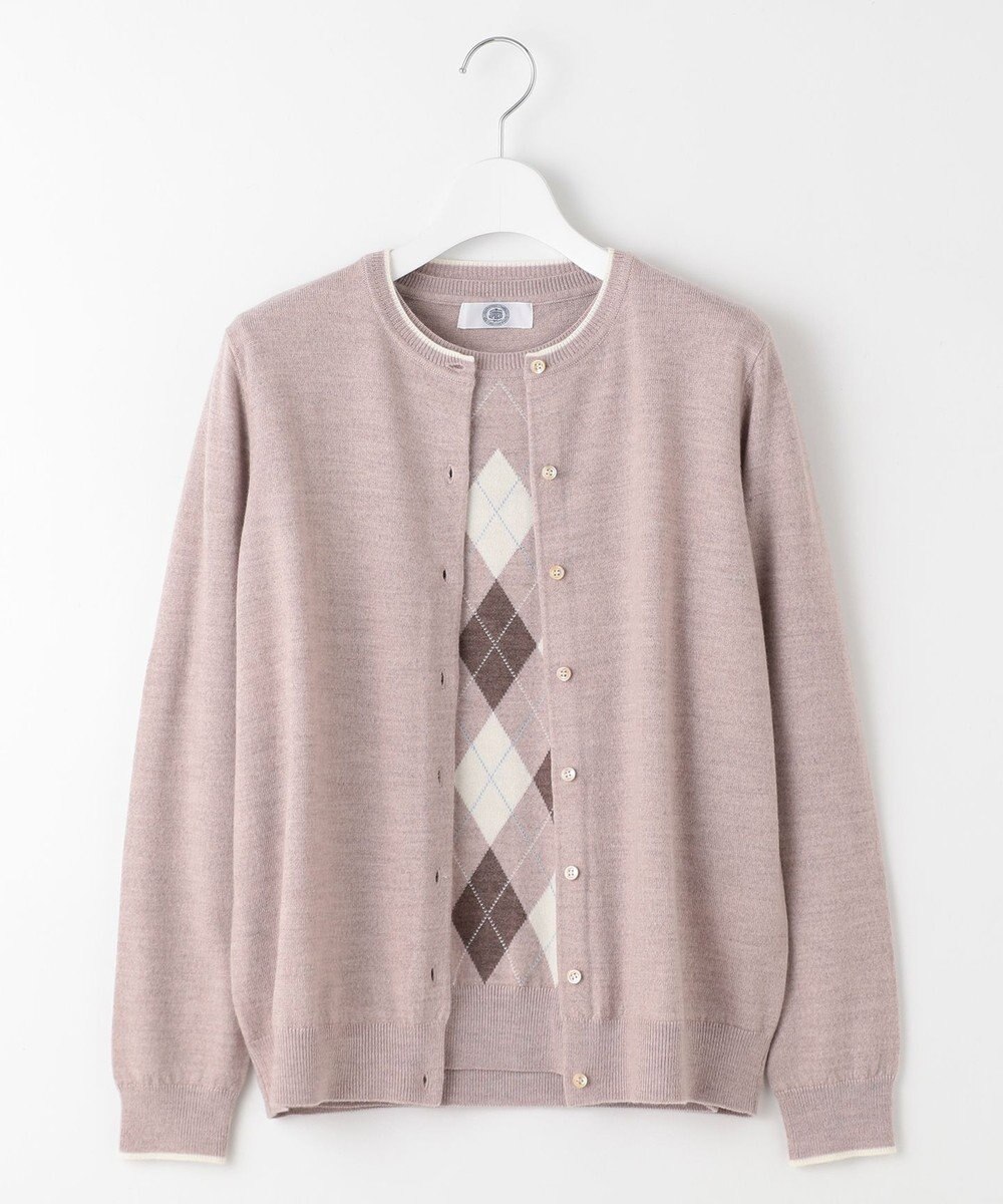 J.PRESS LADIES L 【洗える】アーガイル ツイン ニット 