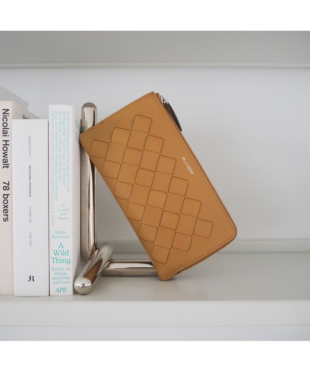 PELLE BORSA メッシュL字ファスナーコンパクト長財布 Chrono Weave クロノウィーブ 5843 