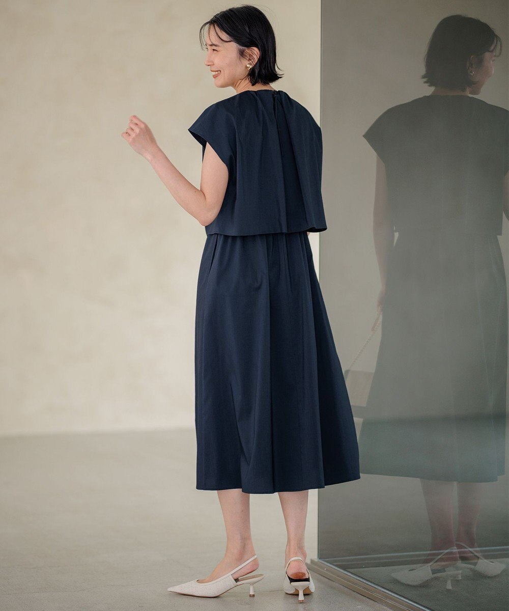 23区 【接触冷感/洗える】ストレッチラミータフタ ワンピース 