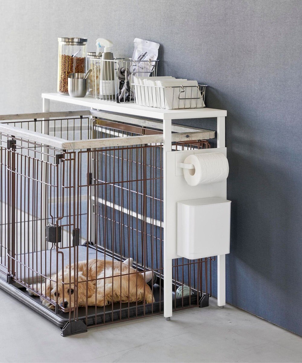 tower 伸縮ペットケージ上ラック タワー ホワイト 